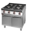Kuchnia gastronomiczna gazowa 4-palnikowa 90 szafka zamknięta | KROMET 900.KG-4.S.D