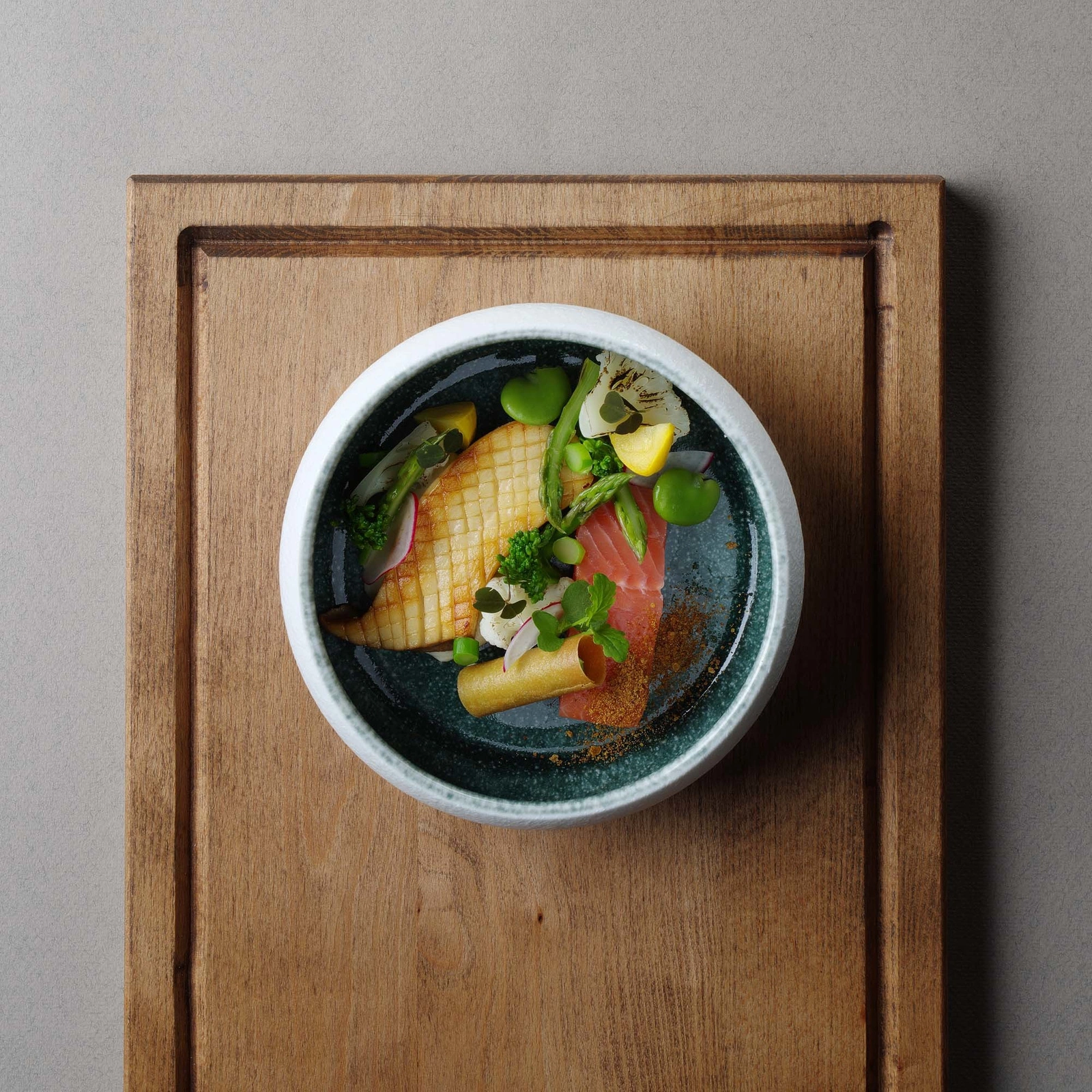 Miska Goro Brown Green, śr. 19 cm | FINE DINE 768723