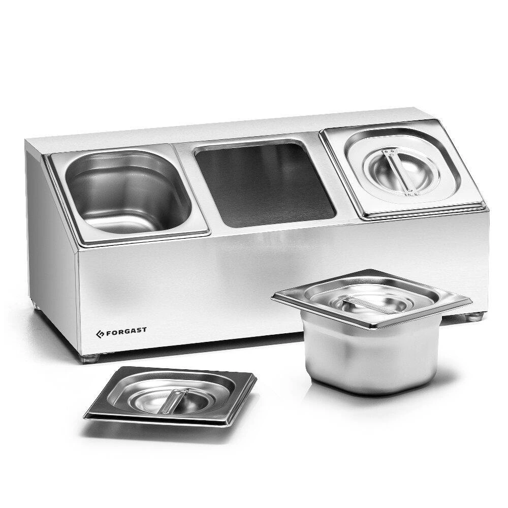 Ekspozytor na żywność na 3 GN 1/6, 52x27x21.5 cm | FORGAST FG11316