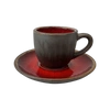 Filiżanka Bel 100 ml ze spodkiem 11 cm Still Cristall rubin | KERA CERAMIKA 2.3.3.RUBIN