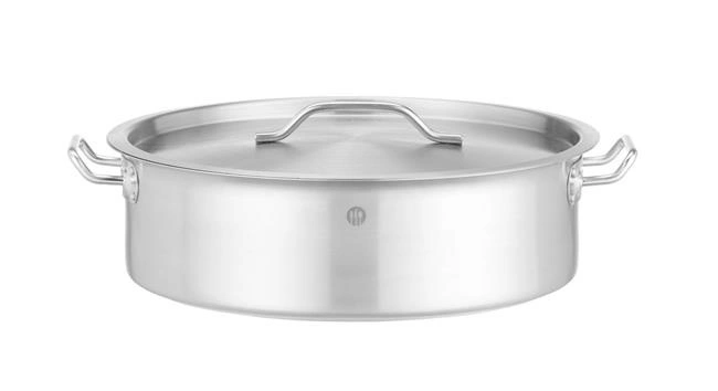 Garnek niski z pokrywką, ze stali nierdzewnej  - poj. 15.8 l | HENDI 836521