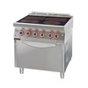 Kuchnia gastronomiczna elektryczna ceramiczna 4-polowa z piekarnikiem el. | KROMET 700.KE-4C/PE-2