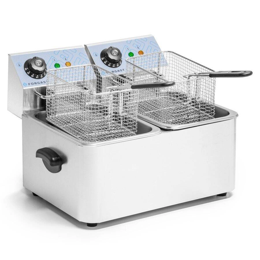 Frytownica elektryczna 2-komorowa 2x4 l, 2x2 kW, 230 V | FORGAST FG09024