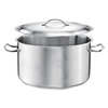 Garnek ze stali nierdzewnej średni z pokrywką - poj. 10 l PRO | TOM-GAST P1-2107-28L