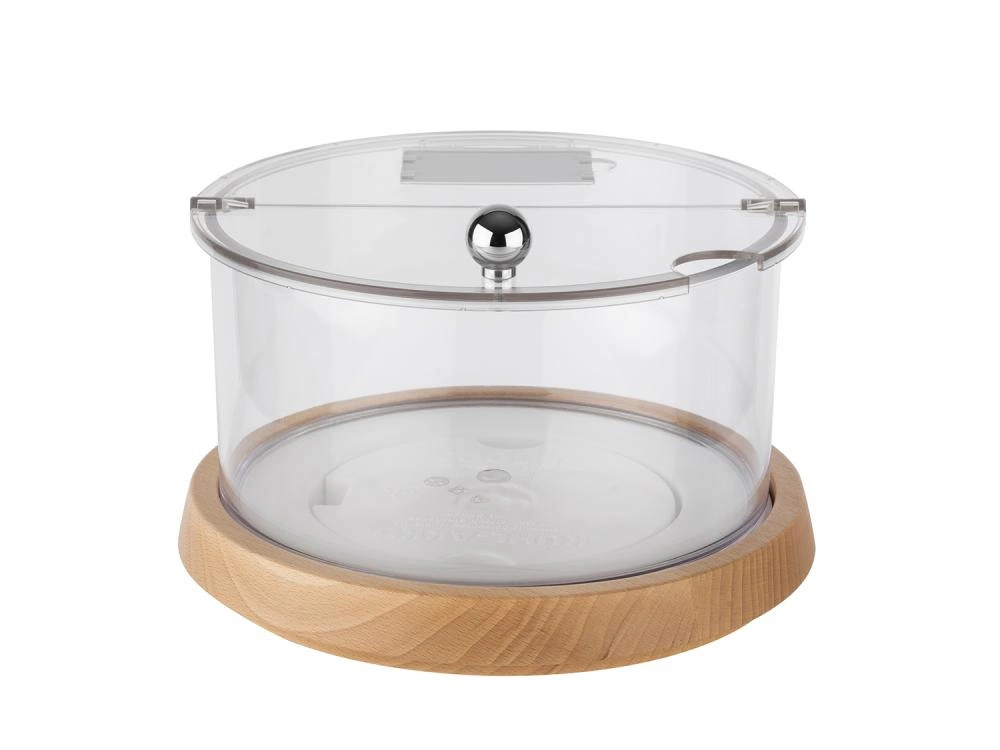 Duża miska chłodząca z drewnianą podstawą TOP FRESH z wkładem i pokrywą, 26x19 cm | APS 11818