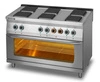 Kuchnia gastronomiczna elektryczna 6-płytowa z piekarnikiem elektrycznym 3 x GN 1/1, 21,05 kW | LOZAMET L700.KE6 PE max