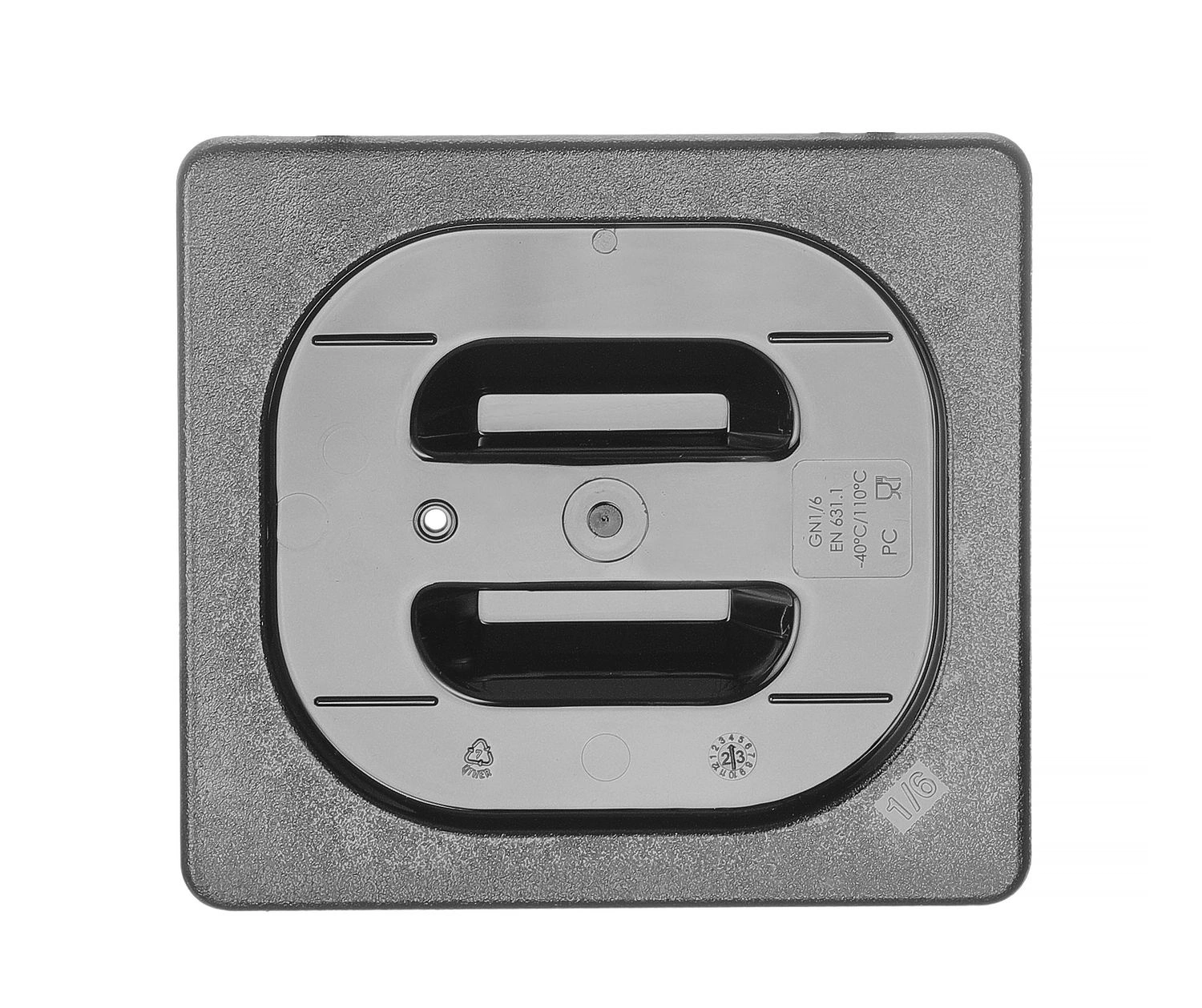 Pokrywka GN 1/6 z czarnego poliwęglanu | HENDI 862957