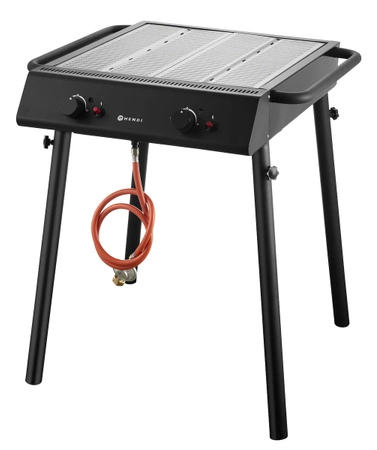 Grill gazowy Xantos Black 9,5kW, 770x710x(H)870mm | HENDI 148631