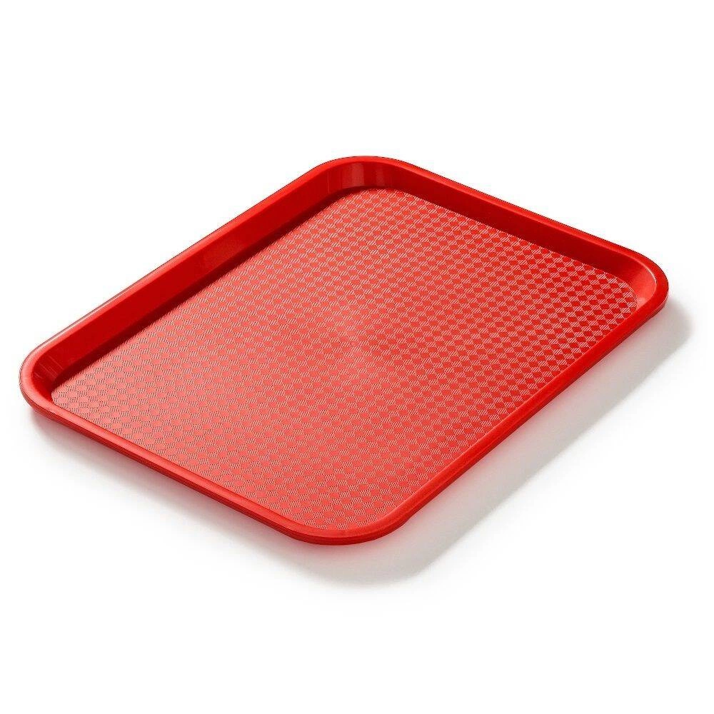 Taca fast food czerwona, polipropylen, 40x30 cm, prostokątna | FORGAST FG12521