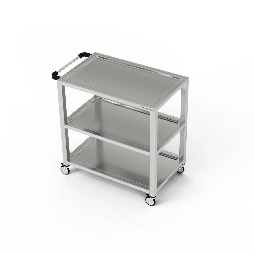 Wózek kelnerski nierdzewny 3-półkowy 120x60x85 cm | FORGAST