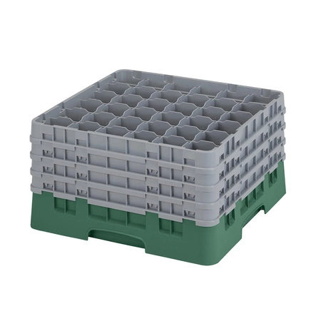 Kosz do szkła 36 przegródek - 50x50 cm, zielony | CAMBRO 36S900/119