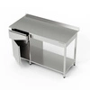 Stół roboczy nierdzewny z szafką, szufladą i półką 130x70x85 cm | FORGAST