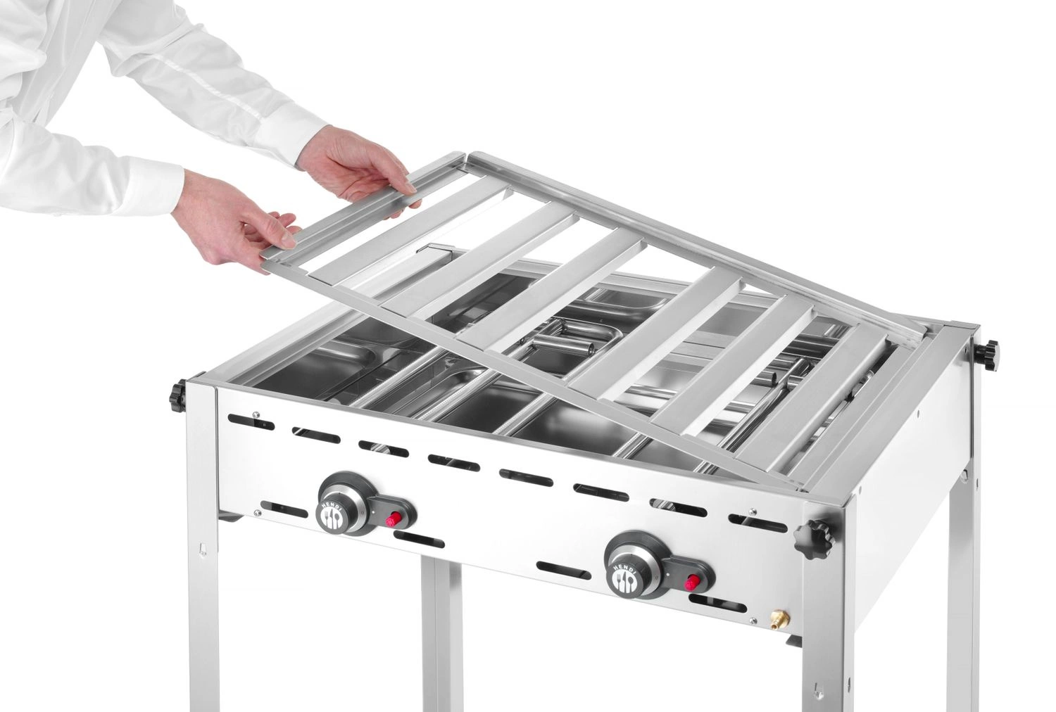 Grill gazowy Green Fire Profi Line 2-palnikowy, 11.6 kW | HENDI 149508