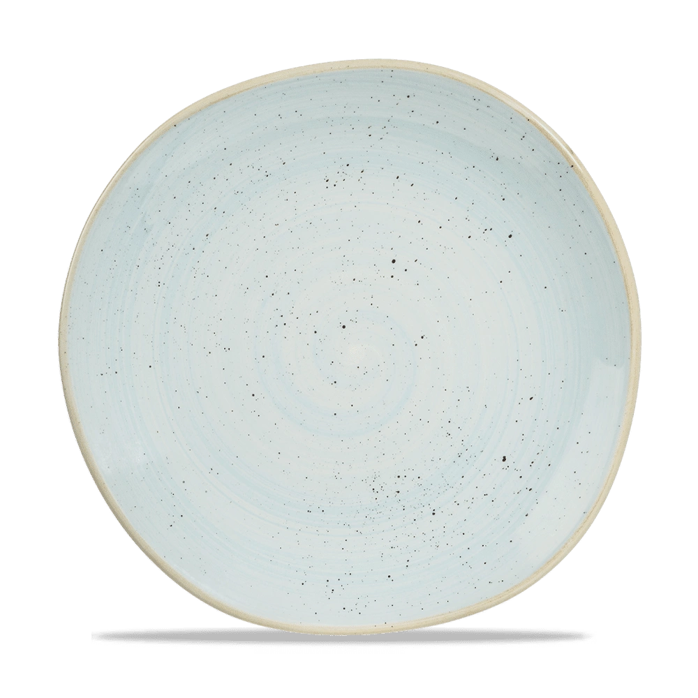 Talerz porcelanowy płytki Duck Egg Blue śr. 26,4 cm | FINE DINE SDESOG101