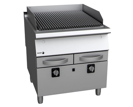 Grill wodny gazowy na podstawie zamkniętej, ruszt nierdzewny, 16.2 kW, 80 cm | FAGOR B-G7101 I