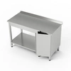 Stół roboczy nierdzewny z szafką i półką dolną 210x60x85 cm | FORGAST