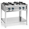 Kuchnia gastronomiczna gazowa 4-palnikowa z półką dolną, 23,5 kW | FORGAST FG09452