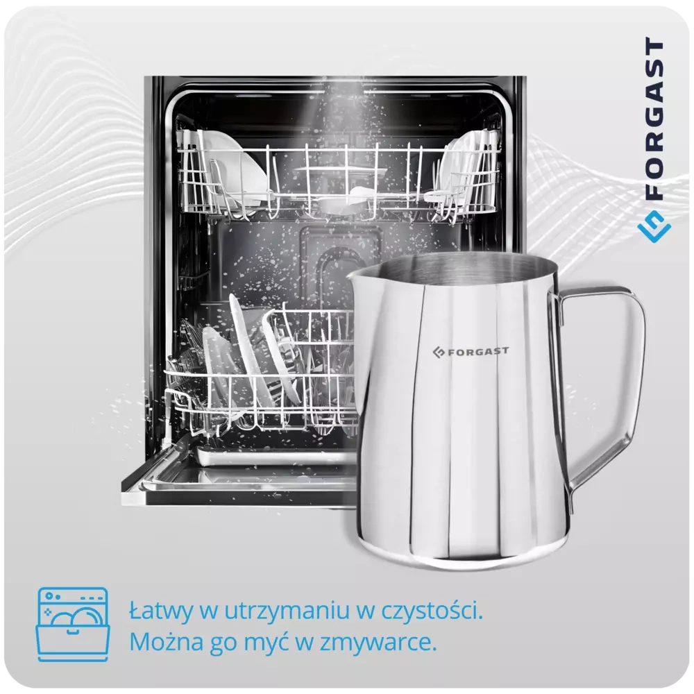 Dzbanek stalowy do spieniania mleka, 2 l | FORGAST FG11024