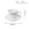 Filiżanka elegancka espresso ze spodkiem porcelanowa BIANCO - 70 ml | FINE DINE 770177