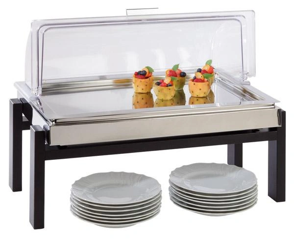 Stojak bufetowy FRAMES, na GN 1/1, kolor venge, 57.5x27.5x22 cm | APS 14953