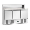 Stół chłodniczy 3-drzwiowy do pizzy 400 l, z nadstawką | FORGAST FG07203