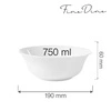 Miska porcelanowa BIANCO - 19 cm | FINE DINE 770115
