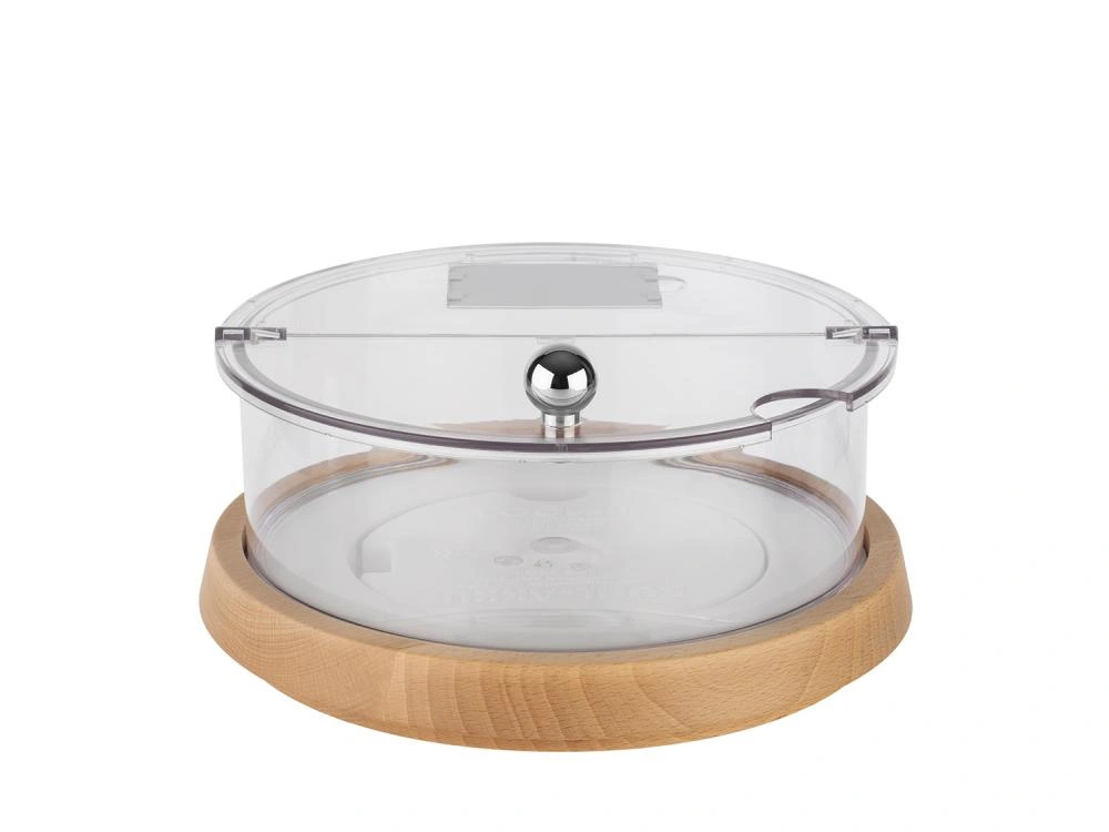 Duża miska chłodząca z drewnianą podstawą TOP FRESH z wkładem i pokrywą, 26x15 cm | APS 11817