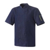 Bluza kucharska Nero denim krótki rękaw XXL | ROBUR U-NE-JTS-XXL