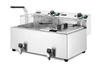 Frytownica elektryczna 2-komorowa z kranem spustowym, 2x8 l, 2x3.5 kW | HENDI 209301