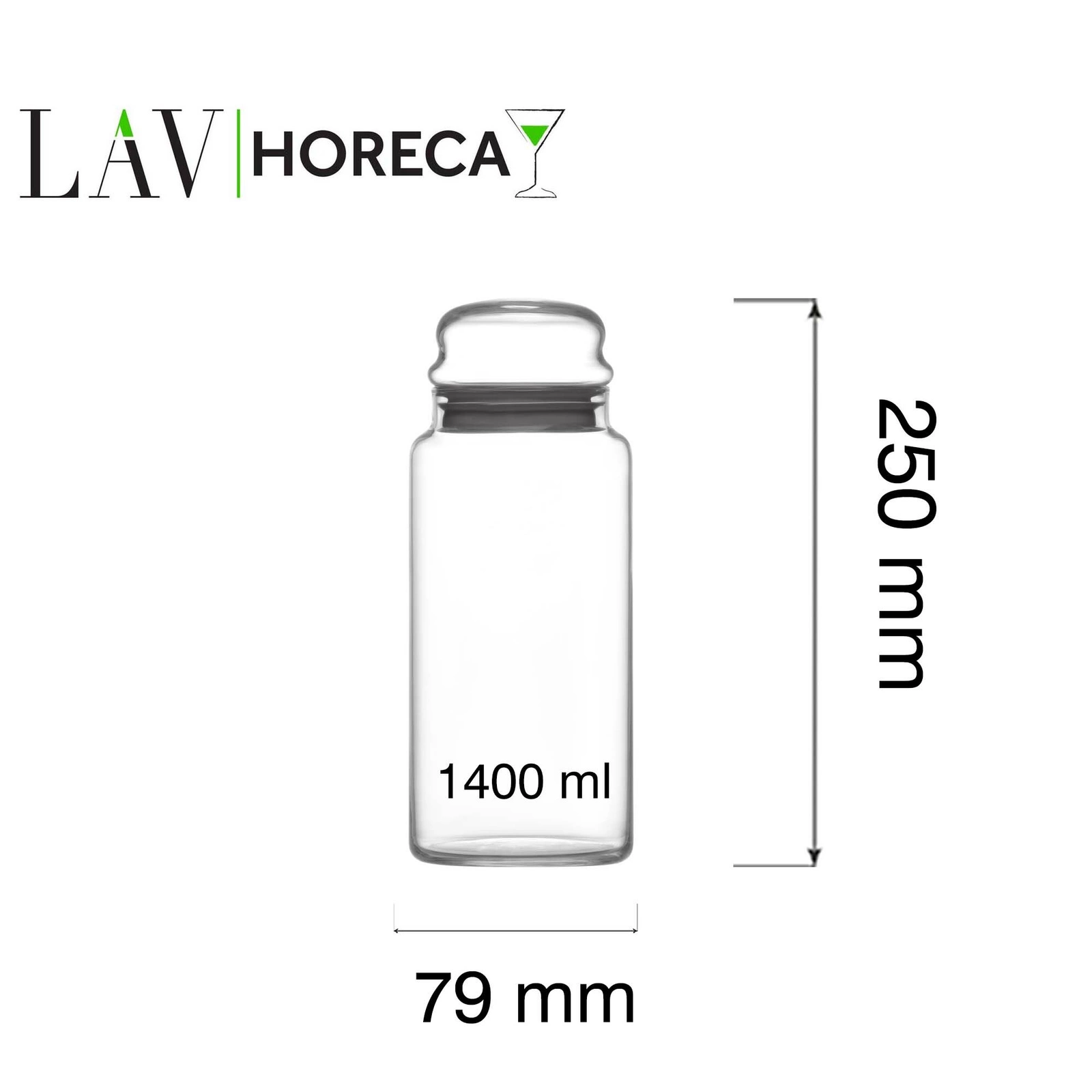 Słoik z pokrywką Phuket 1400 ml | LAV LH-PHU140 PK222KF