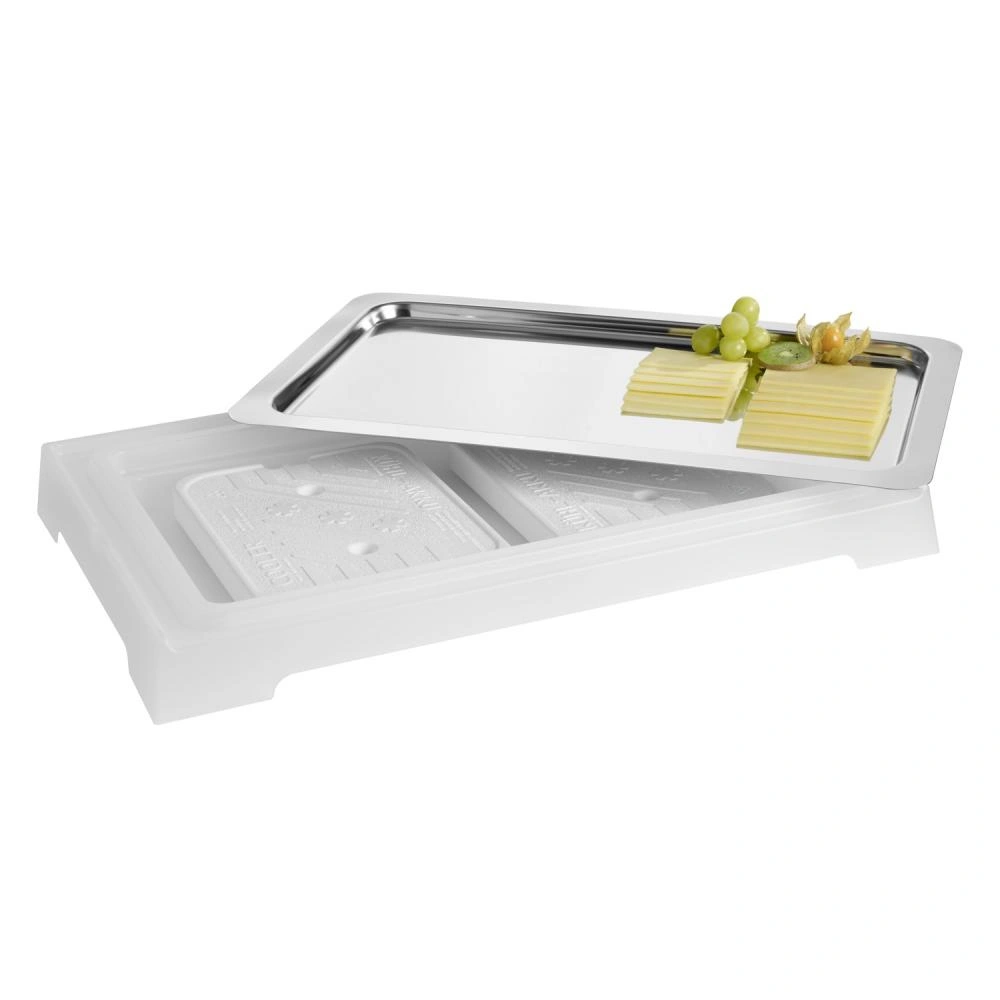 Witrynka bufetowa z wkładem chłodzącym, bez pokrywy TOP FRESH GN 1/1, biały, 58.5x36.5x6 cm | APS 11503