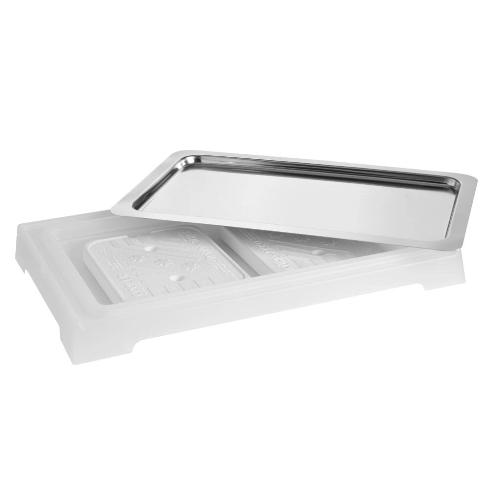 Witrynka bufetowa z wkładem chłodzącym, bez pokrywy TOP FRESH GN 1/1, biały, 58.5x36.5x6 cm | APS 11503