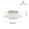 Bulionówka porcelanowa poj. 275 ml Line | FINE DINE 04ALM002785