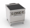 Kuchnia gastronomiczna ceramiczna z piekarnikiem elektrycznym, 4 pola grzewcze,  13,6 + 5,3 kW | TECNOINOX 316041