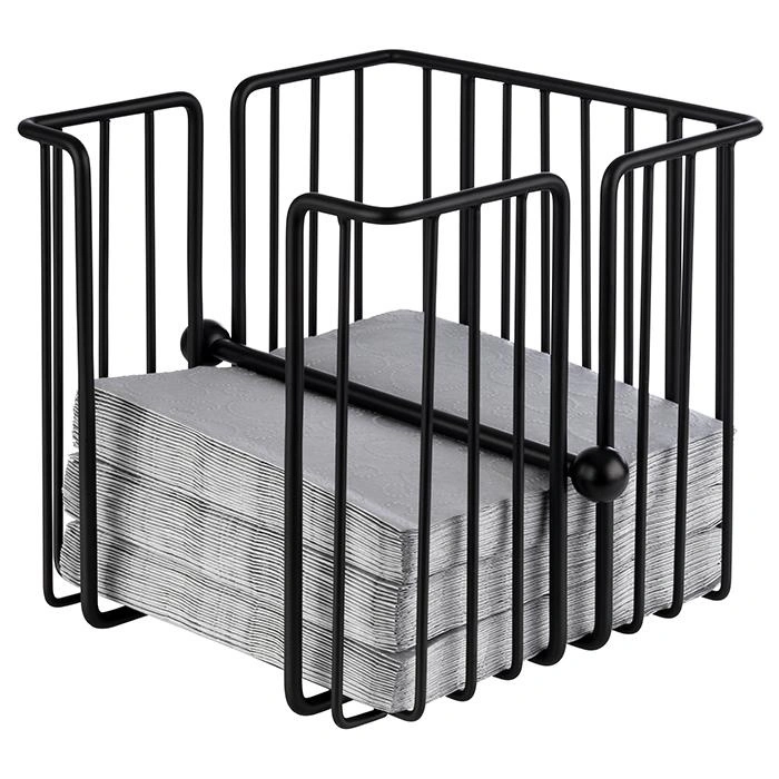 Serwetnik URBAN, czarny, 19x19x18 cm | APS 11771