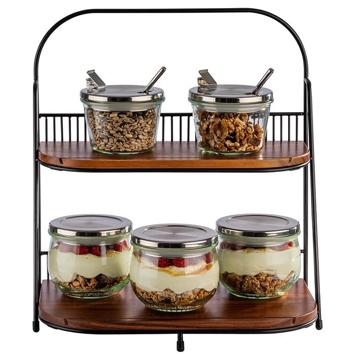 Etażerka bufetowa dwupoziomowa , 35.5x21x40 cm | APS 30339