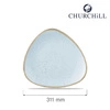 Talerz porcelanowy trójkątny Duck Egg Blue śr. 31.1 cm | FINE DINE SDESTR121