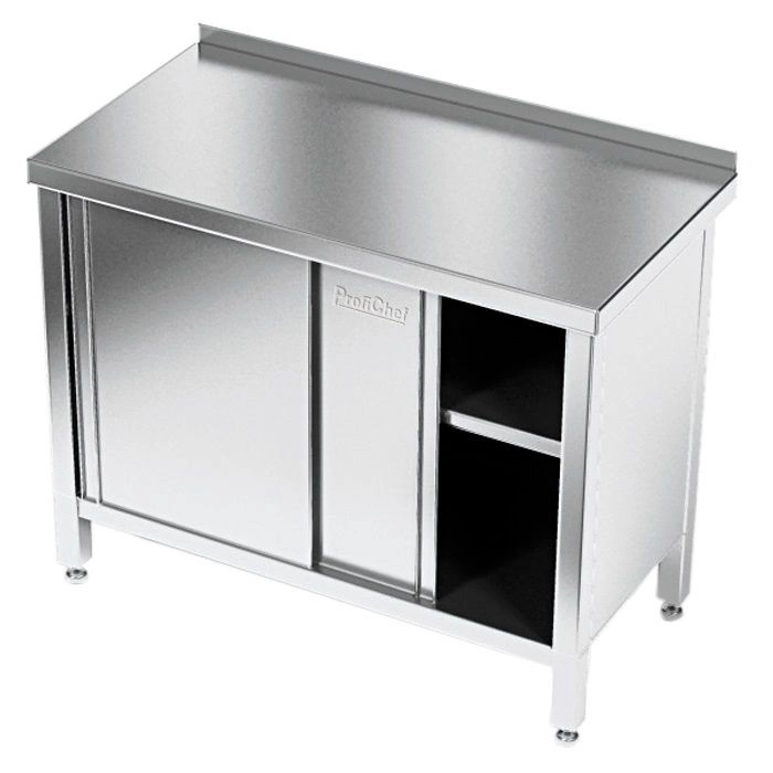 Stół roboczy nierdzewny z szafką 160x60x85 cm | Profichef E1100/1600/600/E1
