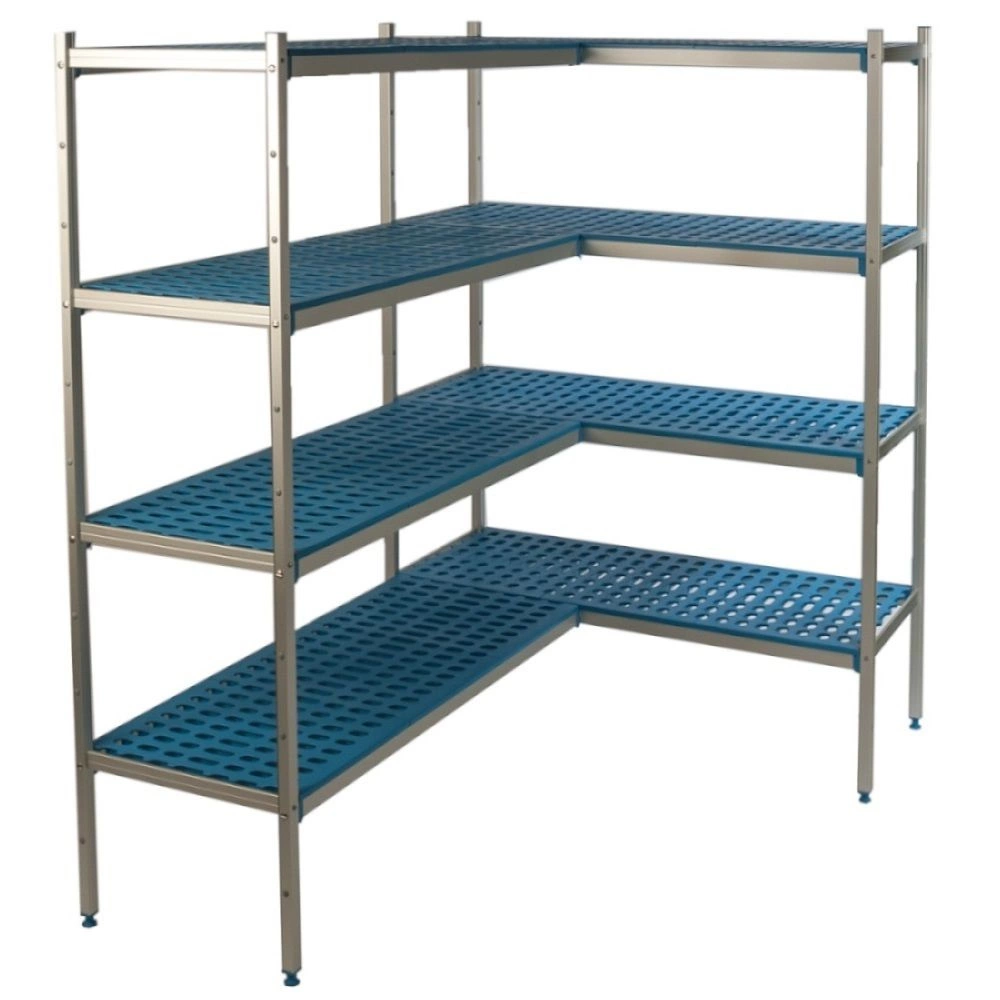 Regał narożny 4-półkowy głęb. 50 cm 2PD-54+4P-95+4P-105+8UM | ALUSHELF 50330