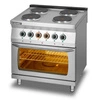 Kuchnia gastronomiczna elektryczna 4-płytowa z piekarnikiem elektrycznym, GN 2/1, 14,85 kW | LOZAMET L700.KEO4 PE