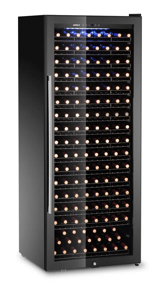 Lodówka do wina, 1-strefowa, 224 butelki, czarna, 542 l, 15 półek | ARKTIC 237144