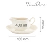 Sosjerka porcelanowa CREMA - 400 ml | FINE DINE 770276