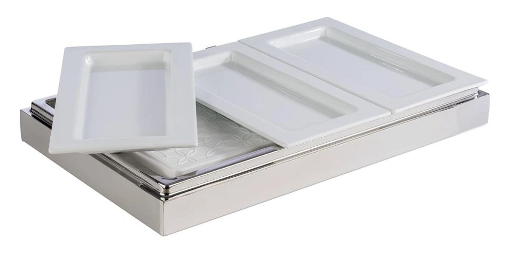 Taca FRAMES, GN 1/3, porcelana, kolor biały | APS 82357