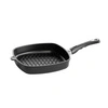Patelnia grillowa do indukcji BBQ aluminiowa z powłoką nieprzywierającą, kwadratowa 28x28 cm | AMT I-E285 BBQ