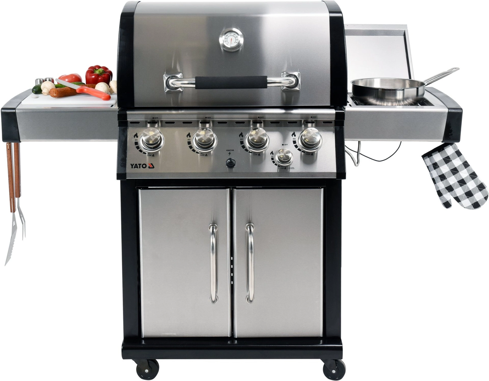Grill gazowy Yokate, 5 palników (4+1) | YATO YG-20013