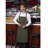 Fartuch kucharski Basic 75 x 90 cm z kieszenią i klamerką zielony mech | KARLOWSKY BLS 5-79-Stck