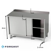 Stół roboczy nierdzewny z szafką 160x70x85 cm | FORGAST