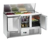 Stół chłodniczy sałatkowy 3-drzwiowy z agregatem dolnym 1365T3 | BASTSCHER 200357
