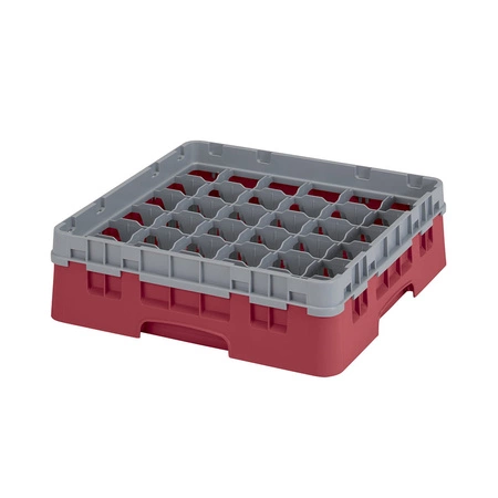 Kosz do szkła 36 przegródek - 50x50cm, żurawinowy | CAMBRO 36S318/416