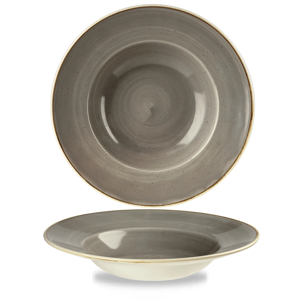 Talerz do pasty porcelanowy Peppercorn Grey śr. 28 cm | FINE DINE SPGSVWBL1